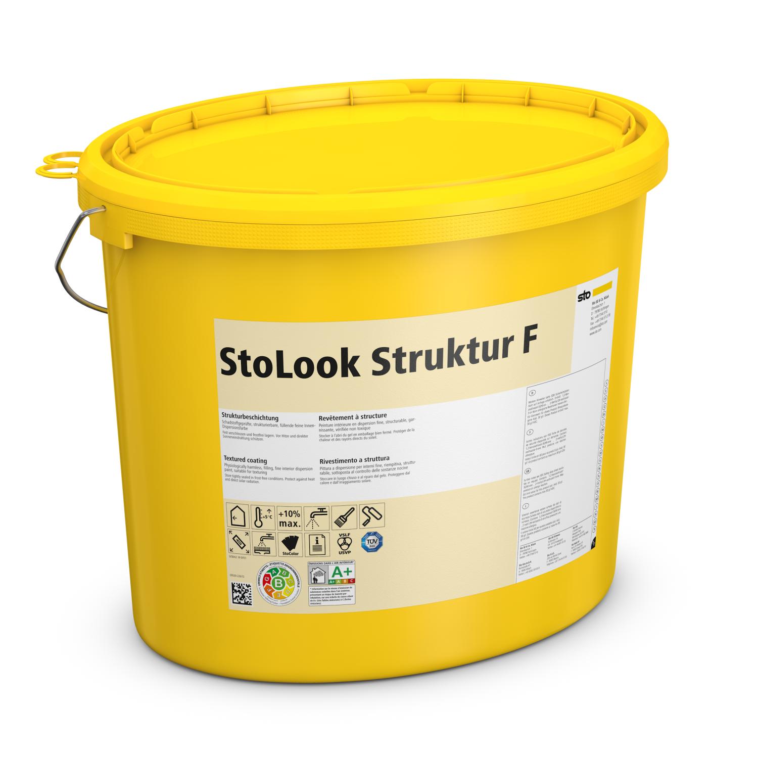 StoLook Struktur - fein, weiß, 10 kg Eimer